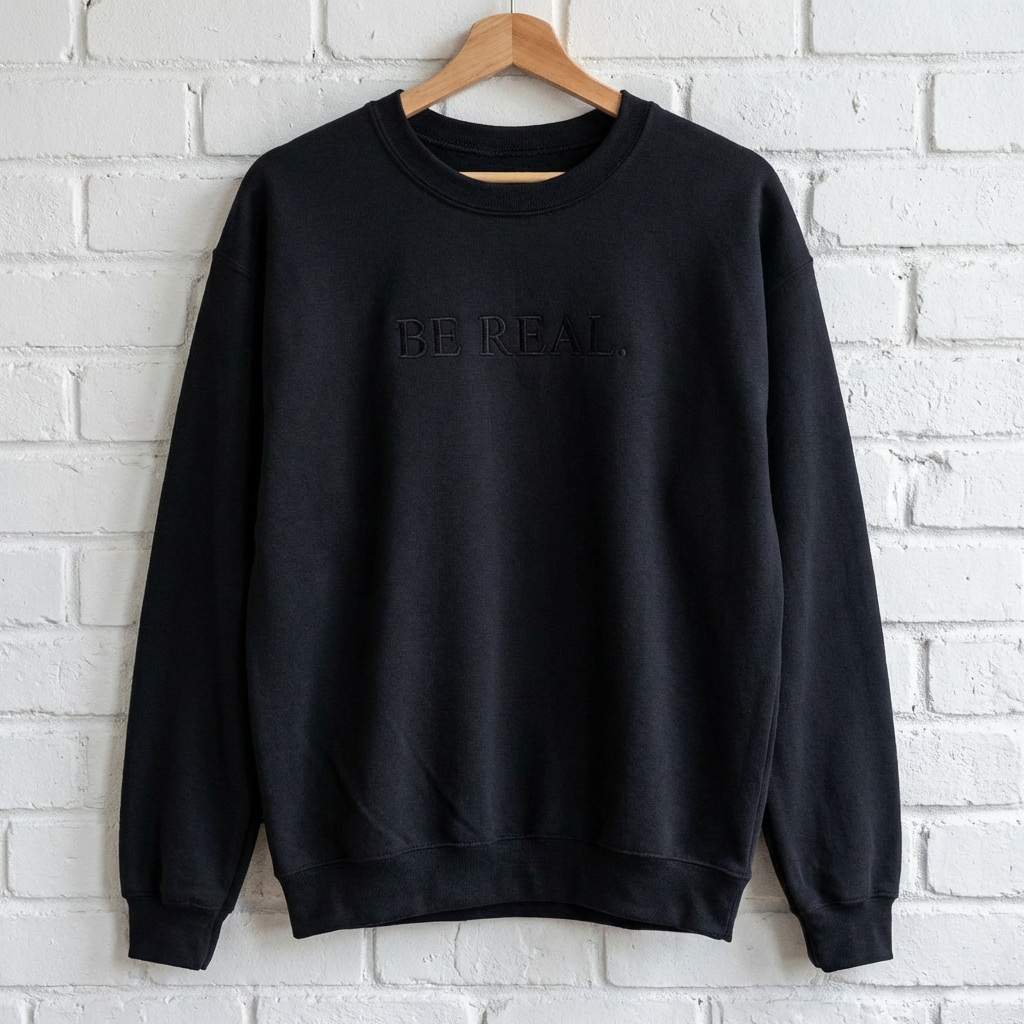 BE REAL — Crewneck Sweatshirt